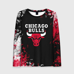 Женский лонгслив Чикаго Буллз Chicago Bulls Огонь