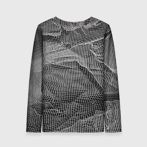 Женский лонгслив Мятая сетчатая ткань Crumpled Mesh Fabric / 3D-принт – фото 2