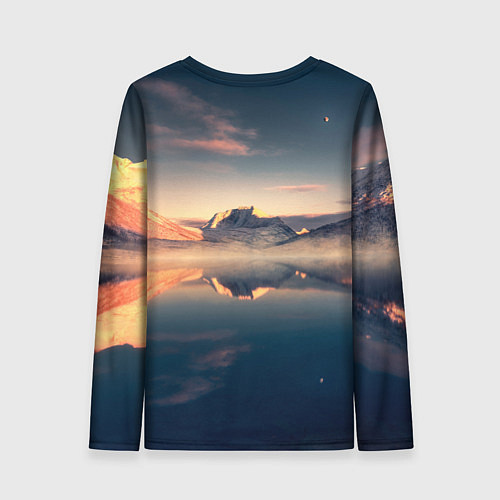Женский лонгслив Горы озеро / 3D-принт – фото 2