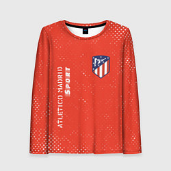 Лонгслив женский АТЛЕТИКО Atletico Madrid Sport Гранж, цвет: 3D-принт