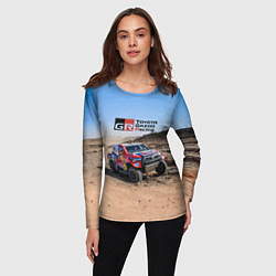 Лонгслив женский Toyota Gazoo Racing Rally Desert Competition Ралли, цвет: 3D-принт — фото 2