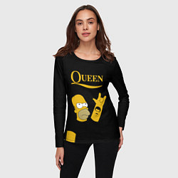 Лонгслив женский Queen Гомер Симпсон Рокер, цвет: 3D-принт — фото 2
