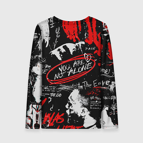 Женский лонгслив XXXTENTACION YOU ARE NOT ALONE / 3D-принт – фото 2