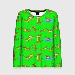 Лонгслив женский CHARMING CROCODILES, цвет: 3D-принт