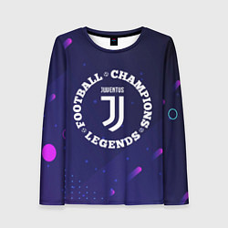 Женский лонгслив Символ Juventus и круглая надпись Football Legends