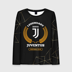 Лонгслив женский Лого Juventus и надпись Legendary Football Club на, цвет: 3D-принт