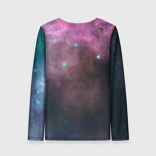 Женский лонгслив Космический котёнок диджей Space DJ Cat / 3D-принт – фото 2