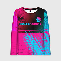 Лонгслив женский League of Legends Neon Gradient, цвет: 3D-принт