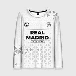 Лонгслив женский Real Madrid Champions Униформа, цвет: 3D-принт