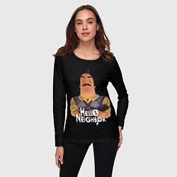 Лонгслив женский Привет сосед Hello Neighbor, цвет: 3D-принт — фото 2