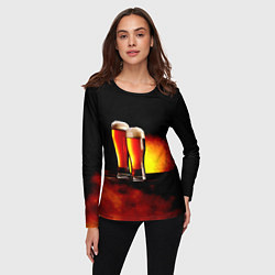 Лонгслив женский Пивасик с Пенкой, цвет: 3D-принт — фото 2