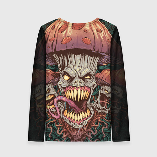 Женский лонгслив Злые грибы монстры / 3D-принт – фото 2