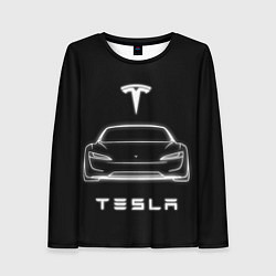 Женский лонгслив Tesla white light