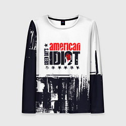 Женский лонгслив Green day american idiot - rock