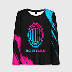 Женский лонгслив AC Milan - neon gradient