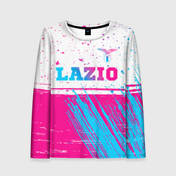 Женский лонгслив Lazio neon gradient style: символ сверху