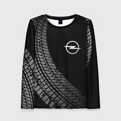 Лонгслив женский Opel tire tracks, цвет: 3D-принт