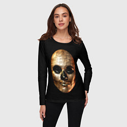 Лонгслив женский Золотая маска Хэллоуин, цвет: 3D-принт — фото 2