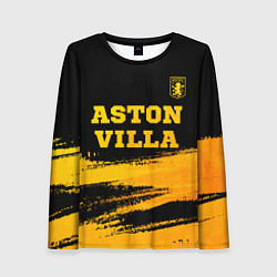 Женский лонгслив Aston Villa - gold gradient: символ сверху