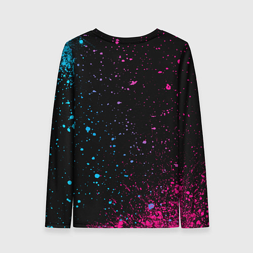 Женский лонгслив Free Fire - neon gradient / 3D-принт – фото 2