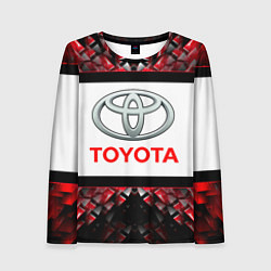 Женский лонгслив Toyota - абстракция - лого