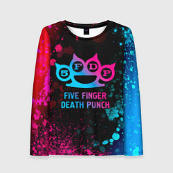 Женский лонгслив Five Finger Death Punch - neon gradient