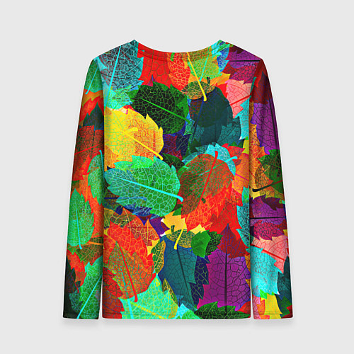 Женский лонгслив Colored leaves / 3D-принт – фото 2