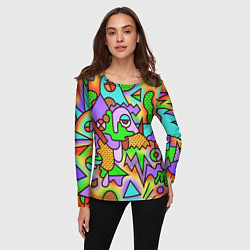 Лонгслив женский Яркая психоделическая картинка, цвет: 3D-принт — фото 2