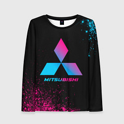 Женский лонгслив Mitsubishi - neon gradient