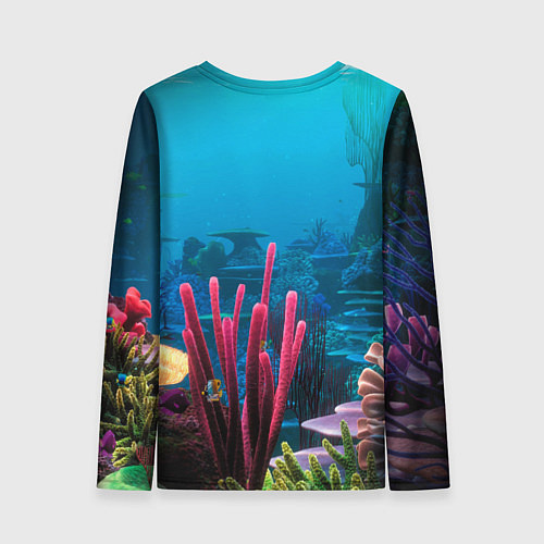 Женский лонгслив Под водой - Underwater / 3D-принт – фото 2