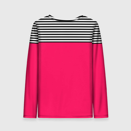 Женский лонгслив Аппликация Роза на клетчатом фоне / 3D-принт – фото 2