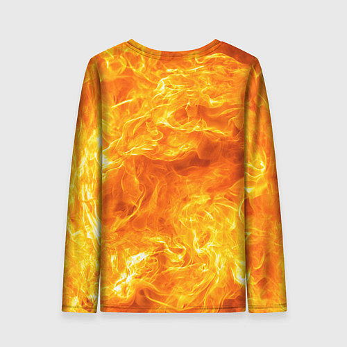 Женский лонгслив Бушующий огонь / 3D-принт – фото 2