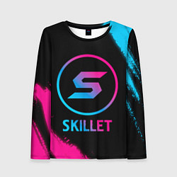 Лонгслив женский Skillet - neon gradient, цвет: 3D-принт