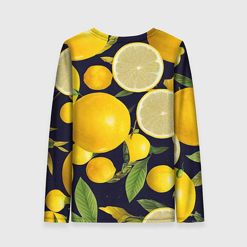 Женский лонгслив Лимонные дольки / 3D-принт – фото 2