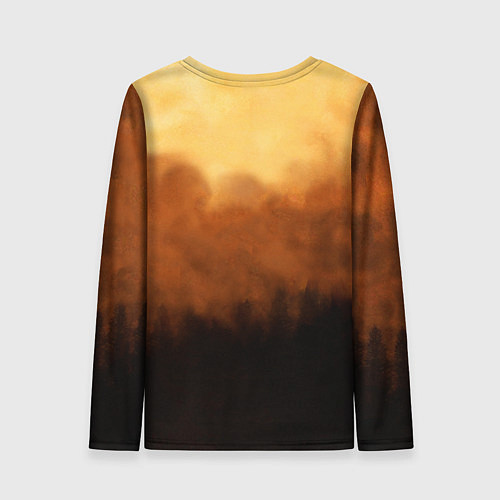 Женский лонгслив Сумерки сага бежевый и черный фон / 3D-принт – фото 2