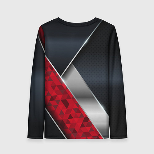 Женский лонгслив Red & black Russia / 3D-принт – фото 2