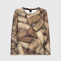 Женский лонгслив Винные пробки - композиция