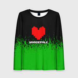 Лонгслив женский Undertale - зеленая трава, цвет: 3D-принт