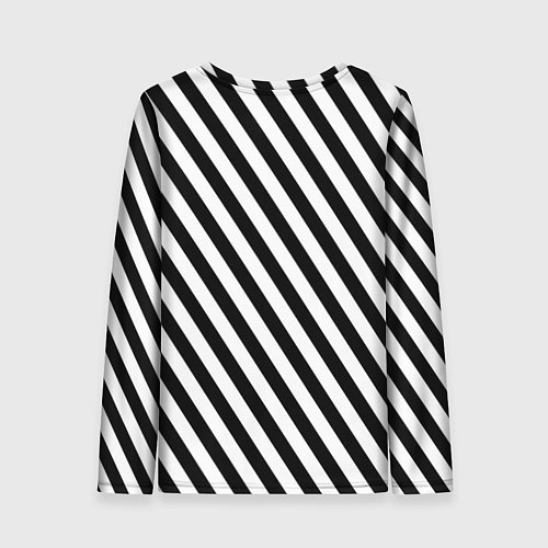 Женский лонгслив Черно-белые полоски с букетом роз / 3D-принт – фото 2