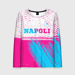 Лонгслив женский Napoli neon gradient style: символ сверху, цвет: 3D-принт