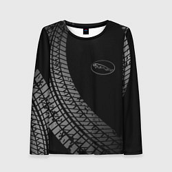 Лонгслив женский Jaguar tire tracks, цвет: 3D-принт