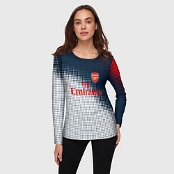 Лонгслив женский Arsenal logo абстракция, цвет: 3D-принт — фото 2