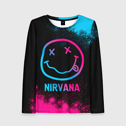 Женский лонгслив Nirvana - neon gradient