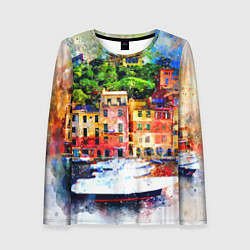 Лонгслив женский Картина красочный город, цвет: 3D-принт