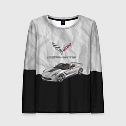 Лонгслив женский Chevrolet Corvette - motorsport, цвет: 3D-принт
