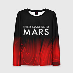 Лонгслив женский Thirty Seconds to Mars red plasma, цвет: 3D-принт