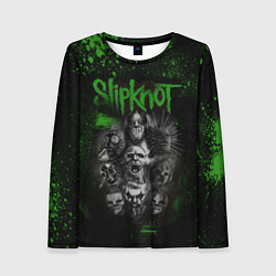 Женский лонгслив Slipknot green