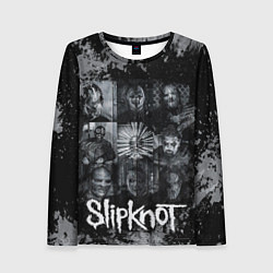 Женский лонгслив Slipknot black & white style