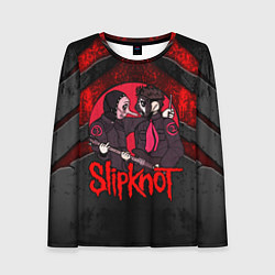 Женский лонгслив Slipknot black and red