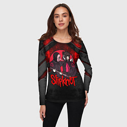 Лонгслив женский Slipknot black and red, цвет: 3D-принт — фото 2